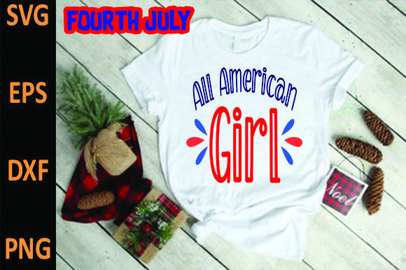 All American Girl: Graphics for T-Shirt Designs
