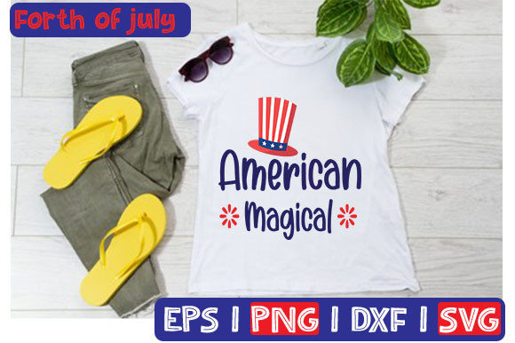 American Magical Typography Graphics