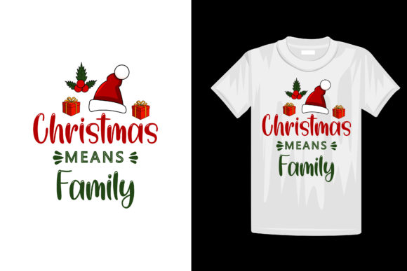 Christmas Day Colorful T-shirt Design: Graphics and Print Templates