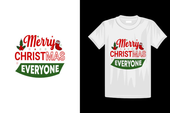 Christmas Lettering T-shirt Design Graphics
