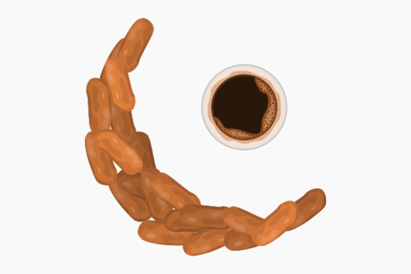 Dates Fruit in Crescent Shape and Coffee: Graphics for Local Business Branding