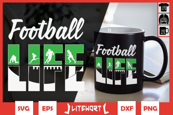 Football LIFE Football Player Graphics & Crafts