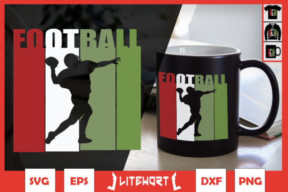 Football Player Vintage Retro Graphics & Crafts