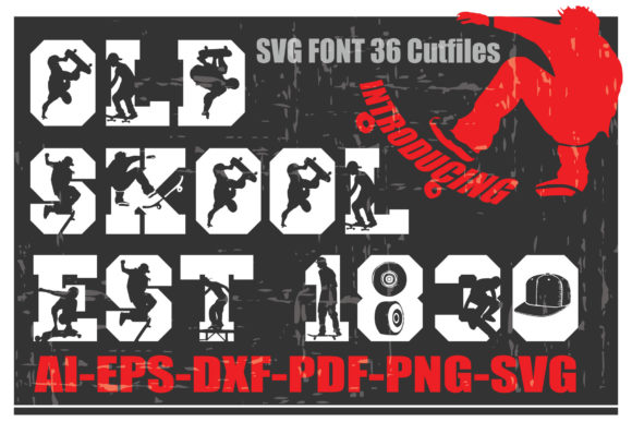 Old Skool Est.1830 Font: Graphics with Crafts Charm