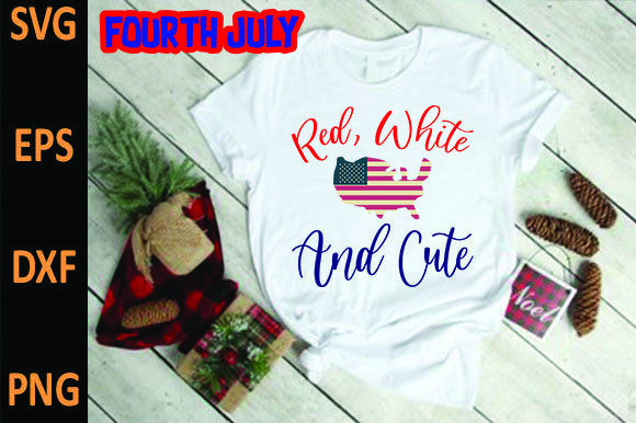 Red, White and Cute: Graphics for T-Shirt Designs