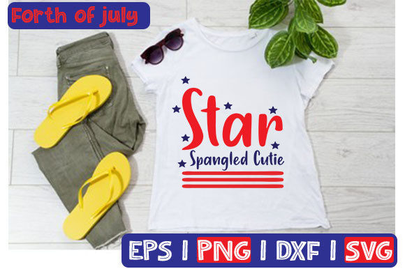 Star Spangled Cutie: Graphics for T-Shirt Designs