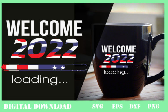 Welcome 2022 New Years USA Progress Bar Graphics