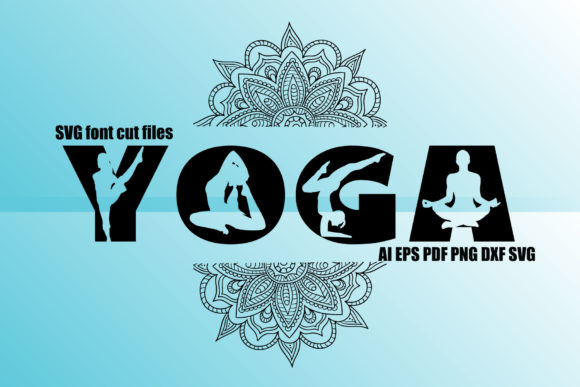 Yoga Font: Graphics for Crafts and Digital Selling